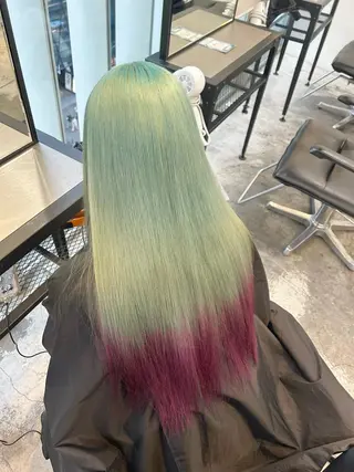セミロング カラー ヘアアレンジ 🎀ブリーチ×艶髪 🎀 ♡さや♡のヘアスタイル