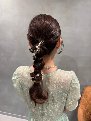 ヘアアレンジ 上品♡ブラウン💎 アレンジ🩰Rimiのヘアスタイル