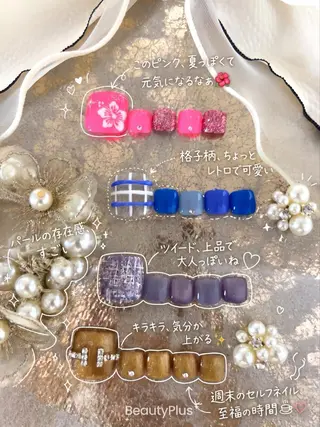 カラー ロング LOWA NAILのネイルデザイン