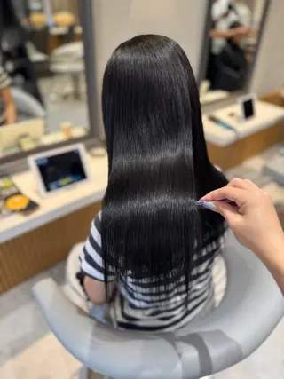 ロング カラー ヘアセット/レイヤー 赤み消し/はるかのヘアスタイル