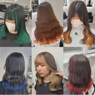 カラー 大阪ケアブリーチ/ ミルクティーベージュのヘアスタイル
