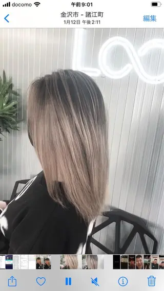 ミディアム カラー LOOP hairのヘアスタイル