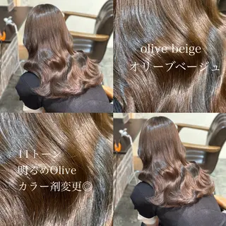 ロング カラー 🧸顔周りカット /透明感🎀のヘアスタイル