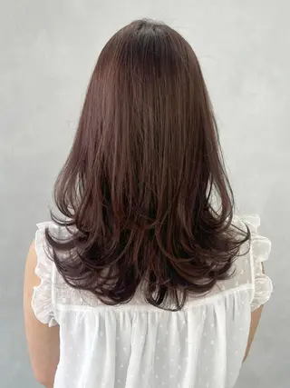 ミディアム パーマ カラー ヘアアレンジ ITbyALBUM 中野店のヘアスタイル