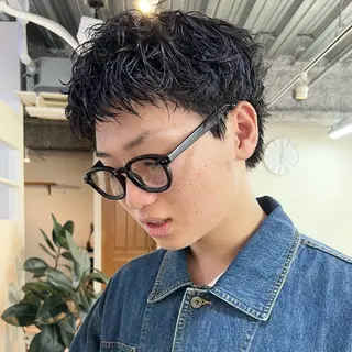 ショート 大人メンズヘア メンズパーマSHUNのヘアスタイル