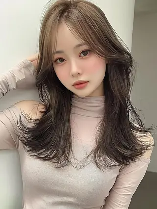 セミロング ダブルカラー/ ナカグラアサミ🌺のヘアスタイル