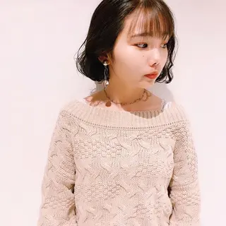 ショート カラー パーマ 中川 竜誠のヘアスタイル