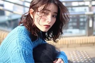 セミロング カラー 堺 鳳 ママ美容師 yukariのヘアスタイル