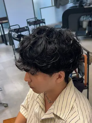 パーマ メンズ カズキ🌼曲がる 縮毛矯正のヘアスタイル