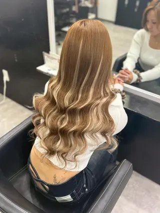 ロング RIN シールエクステのヘアスタイル