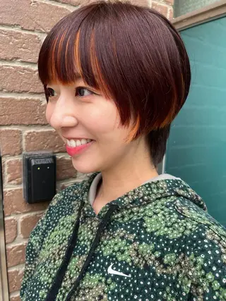 ミディアム カラー パーマ ヘアアレンジ メンズ キッズ ネイル マツエク・マツパ アイブロウ 久木原 ゆりのヘアスタイル