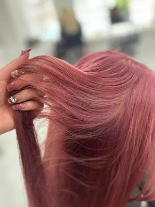 ロング 🎀暖色カラー🎀 韓国ヘア まなかのヘアスタイル
