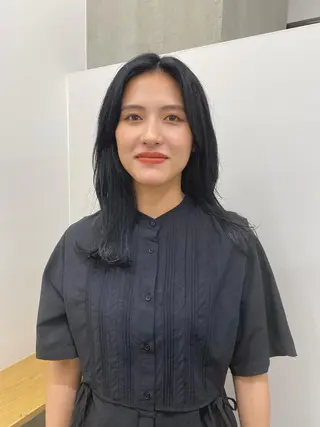 セミロング カラー 韓国好き🇰🇷 美容師MIKUのヘアスタイル