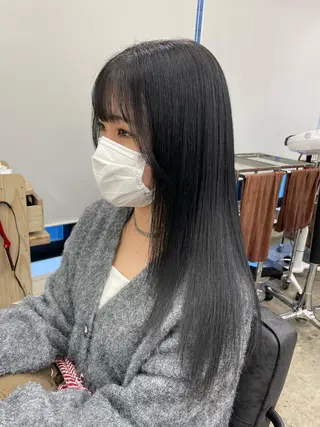ロング カラー 水田吉亮/髪質改善/ 縮毛矯正/レイヤーのヘアスタイル