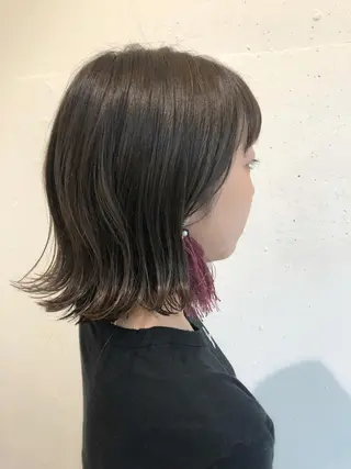 ミディアム カラー 山形 光輪子のヘアスタイル