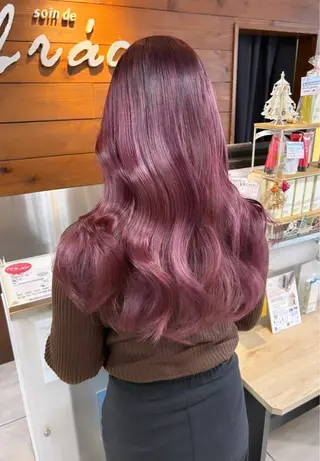 ロング レイヤー/艶髪カラー 森本くるみのヘアスタイル