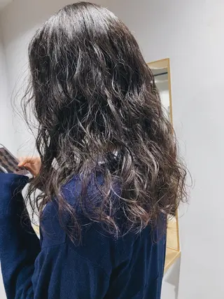 ロング パーマ ヘアアレンジ ボブパーマコテ巻き風 パーマNo1深江秀平のヘアスタイル