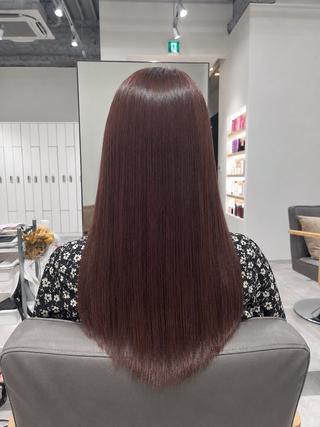 セミロング カラー 縮毛矯正 / 透明感カラー首藤大翔のヘアスタイル