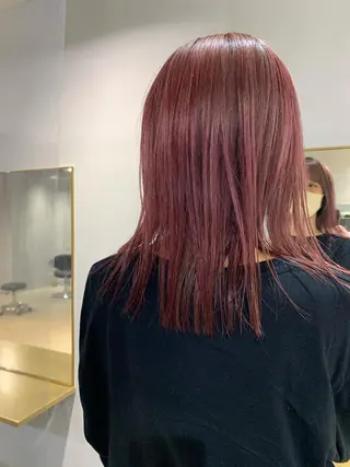 セミロング カラー パーマ ボブパーマコテ巻き風 パーマNo1深江秀平のヘアスタイル