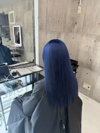 ロング カラー メンズ 推し活×ハイトーン 寒色🫧かずき🫧のヘアスタイル