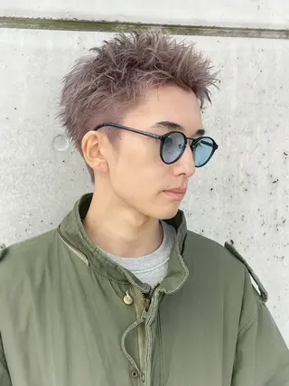 ショート カラー メンズ スパイキーショート 浦和メンズ美容師のヘアスタイル