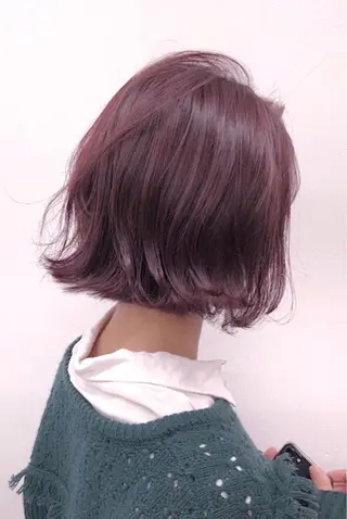 ミディアム カラー 柔らかbeige モトキのヘアスタイル