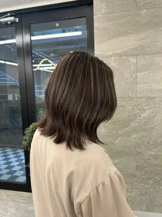ミディアム 🍎ブリーチカラー 🍎KUREA🍎のヘアスタイル