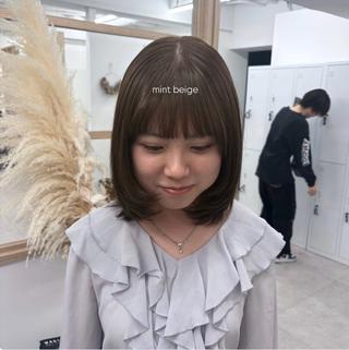 ミディアム カラー うる艶レイヤー透明感 カラー/gima🌱のヘアスタイル
