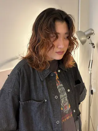ミディアム ナナ 福岡美容室のヘアスタイル