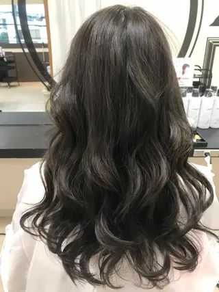 セミロング カラー パーマ ヘアアレンジ メンズ キッズ ネイル マツエク・マツパ Lien 深井店のヘアスタイル