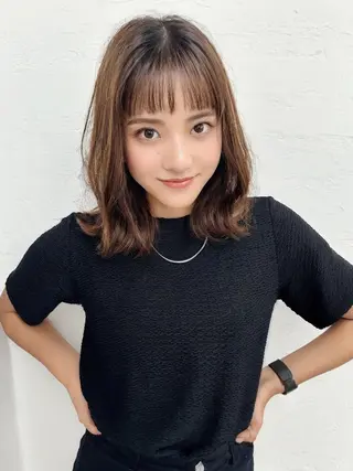 ショート 最小ダメージ縮毛矯正 /暖色カラー/Rieのヘアスタイル