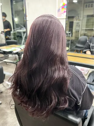 ロング カラー 福本 梓のヘアスタイル