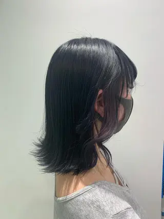 ミディアム カラー パーマ ヘアアレンジ ネイル マツエク・マツパ 韓国風ベージュ🤎 赤みなし🌿横浜🤎のヘアスタイル