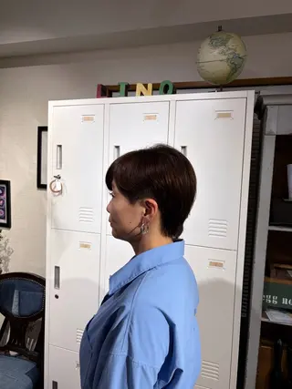 ショート カラー レイヤー透明感カラー /gima🌱のヘアスタイル