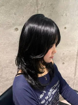 セミロング ︎︎ HINAのヘアスタイル