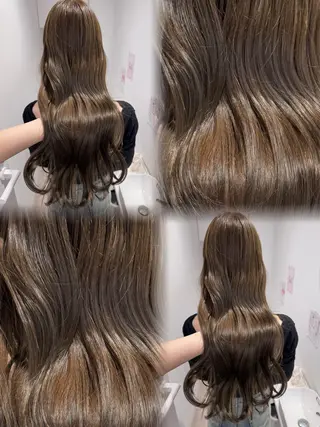 ロング 透明感カラー🫧⌇ AO🫐🩵のヘアスタイル