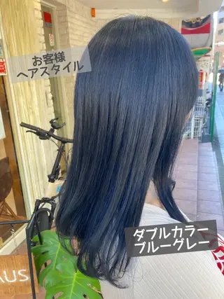 ロング あやか 白髪ぼかしハイライトのヘアスタイル
