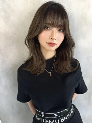 ミディアム カラー Grow by NYNY 打越裕樹のヘアスタイル