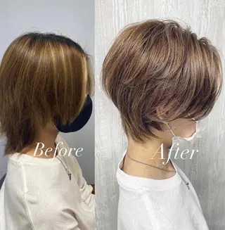 ショート カラー パーマ メンズ TELA HAIR 副代表 岡田のヘアスタイル