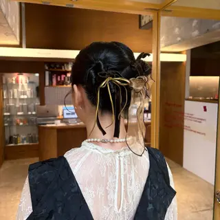 ミディアム ヘアアレンジ パ ルのヘアスタイル