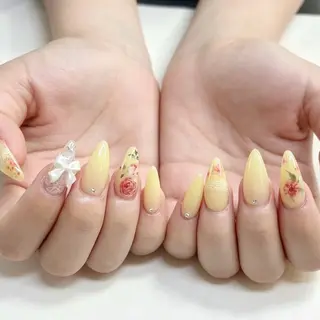 ネイル 🎀kira 長さだし💗モチ最高のネイルデザイン