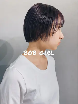 ショート カラー ボブパーマコテ巻き風 パーマNo1深江秀平のヘアスタイル