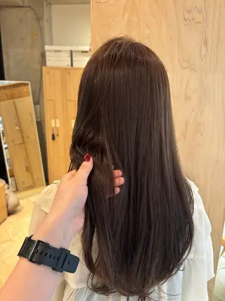 セミロング 透明感カラー🤎/ ツヤカラー/さくらのヘアスタイル