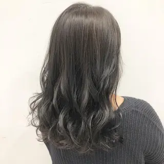 セミロング カラー 💖ブリーチなし透明 感💖ASAHIのヘアスタイル