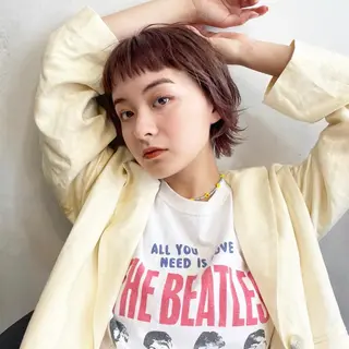 ショート カラー ショート/ボブ/ 心斎橋/宮脇美奈のヘアスタイル