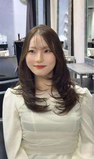ロング 透明感カラー🇰🇷 レイヤー✨桑原 研太のヘアスタイル