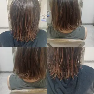 ミディアム カラー ヘアアレンジ See by merのマツエク・マツパデザイン