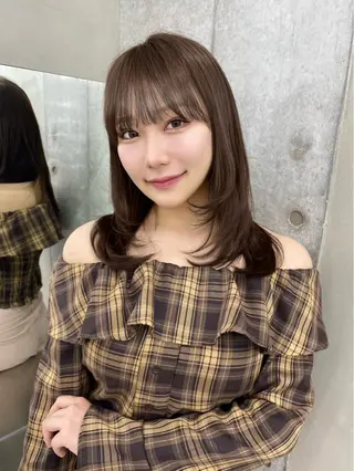 ミディアム 🩵レイヤー/ショー ト/🫧harukaのヘアスタイル