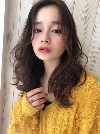 セミロング カラー ルービック 奈良のヘアスタイル