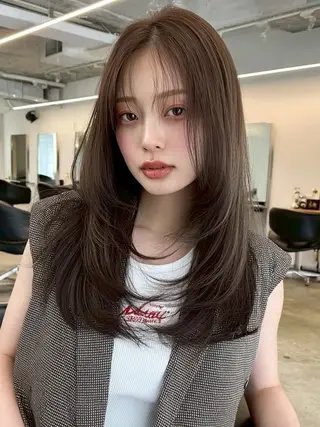 ロング カラー ✂️垢抜け/トレンド レイヤー/韓国/IRのヘアスタイル